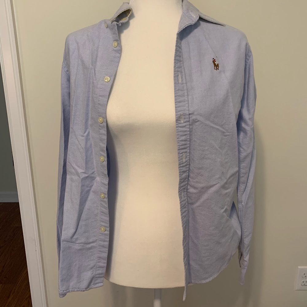 Baby Blue Ralph Lauren Sport Slim Fit Button Down